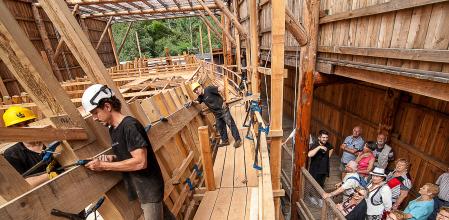 Una imagen del interior de la factoria marítima situada en Pasaia..