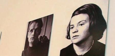 MUNICH, GERMANY - SEPTEMBER 14: Chairman of the German Social Democrats (SPD) Hans-Jochen Vogel looks at photographs of the White Rose movement members (L-R) Alexander Schmorell, Hans Scholl and Sophie Scholl at the recently established White Rose Memorial on September 14, 2007 in Munich, Germany. The White Rose was a student movement led, among others, by siblings Sophie Scholl and Hans Scholl, who distributed leaflets at the Ludwig Maximilians University in Munich in 1943 urging passive resistance to the Nazis. Both were caught by the Gestapo, interrogated, and executed after a swift trial. The memorial is in the court room where the Scholls' trial took place and where the death sentences were outspoken between the 22th February and the 19th April of 1943. (Photo by Johannes Simon/Getty Images)