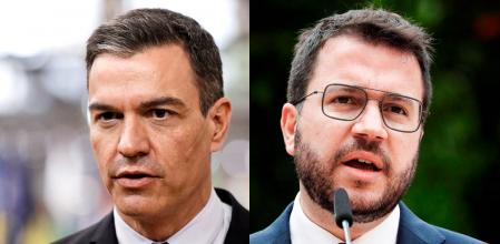 Pedro Sánchez y Pere Aragonès