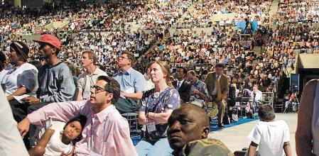 ACTO DE CLAUSURA DE LA CONFERENCIA INTERNACIONAL DEL SIDA DE BARCELONA.