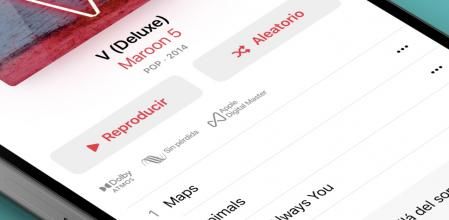 Un álbum que tiene disponible sonido Dolby Atmos (espacial) y Lossless (sin pérdida)