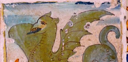 Detalle de una baldosa de la cocina del siglo XIX.