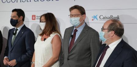 Ximo Puig junto a Moreno Bonilla, Miquel Iceta y Francina Armengol en el debate en el Cercle d´Economía de Barcelona