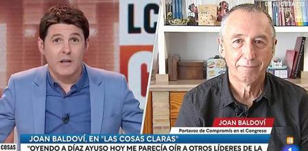 Cintora habla con Baldoví sobre el fin de 'Las cosas claras'.