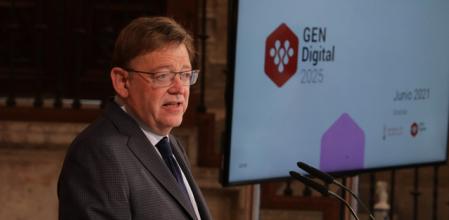 Ximo Puig, durante la presentación del plan 'GEN Digital 2025' de la Generalitat Valenciana