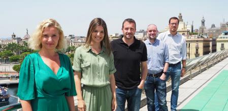 Patricia Pastor (directora general de GoHub), Isabel Giménez (manager GoHub Barcelona), Enric Colomer (IBM), Miquel Martí (Barcelona Tech City) y Jordi Aguasca (Acció).