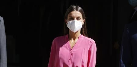 La reina Letizia durante la inaguración de la exposición Berlanguiano: Luis García Berlanga 1921-2021 en Madrid el 9 de Junio de 2021