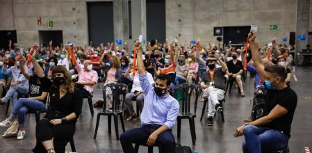 Amparo Piquer, Vicent Marzà y Fran Ferri en el VIII Congrés Nacional.