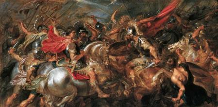 La batalla de Constantino y Licinio, por Peter Paul Rubens, 1622