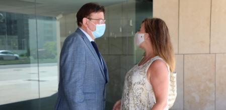 Ximo Puig con Francina Armengol en la cumbre de Mallorca