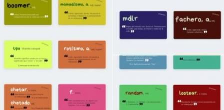 Algunas de las palabras que conforman este diccionario para 'boomers'