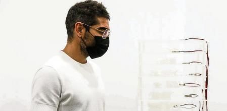 Feria de Arco Galeria Bajo en la foto Soliman Lopez con sus obras