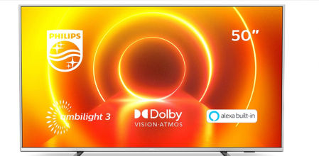 Philips PUS7855/12 Ambilight Televisor 4K UHD de 50