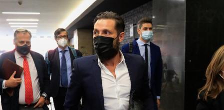 Antonio David, a su llegada al juzgado.