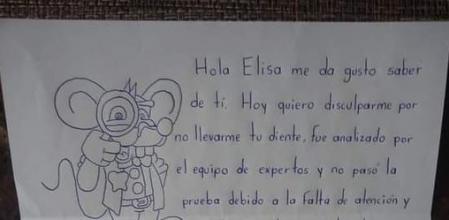 La carta que ha recibido una niña por parte del Ratoncito Pérez