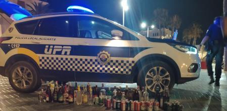Imagen del operativo anti-Covid de Alicante, que controla locales de ocio, restaurantes y botellones.