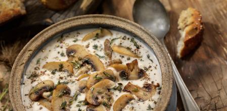 Crema de champiñones