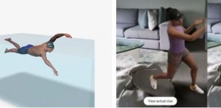 Algunas de las animaciones 3D que se pueden ver a través de Google