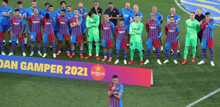 Busquets en su primer discurso como capitán del Barça