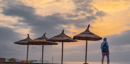El amanecer nublado en Fuengirola
