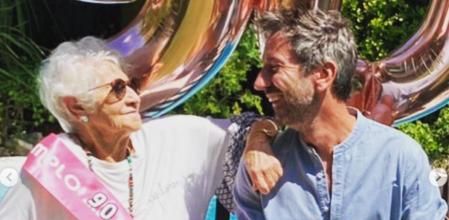 David Valldeperas con su madre