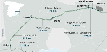 Obras del corredor mediterráneo entre Murcia y Almería