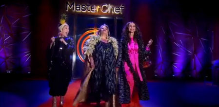 Verónica Forqué, Carmina Barrios y Victoria Abril en la promo de 'MasterChef Celebrity'