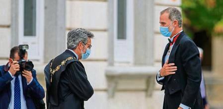 Apertura Año Judicial en tribunal Supremo SM Rey Felipe Carlos Lesmes. Ander Gil presiente senado