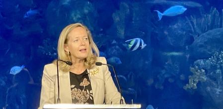 Nadia Calviño en el encuentro en València organizado por la Cadena SER