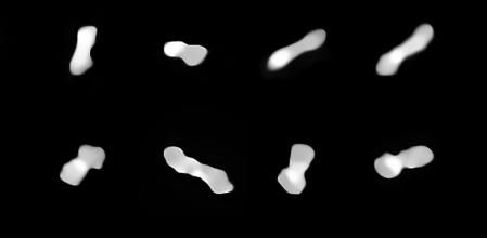 Kleopatra desde diferentes ángulos. Imágenes entre 2017 and 2019