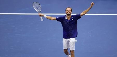 Medvedev celebra su victoria