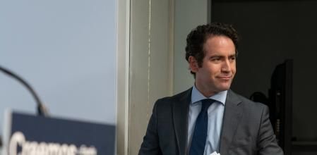 El secretario general del PP, Teodoro García Egea, durante la rueda de prensa posterior al comité de dirección