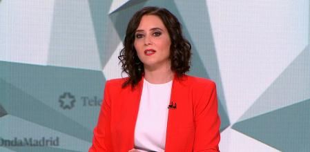 Isabel Díaz Ayuso en el debate para las elecciones autonómicas en Telemadrid