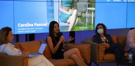 Carolina Pascual, durante su intervención en el desayuno celebrado este miércoles en la Marina de València