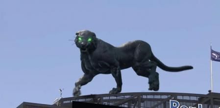 La pantera de realidad aumentada de los Carolina Panthers que ha causado sensación en las redes
