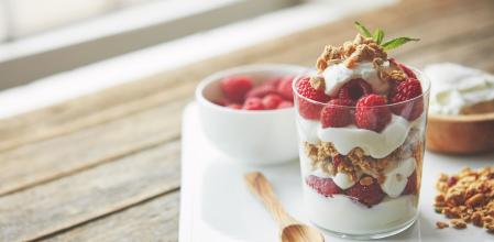 Yogur con trozos de fruta