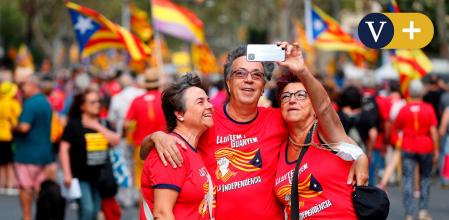 Una imagen de la manifestación convocada por la ANC en Barcelona