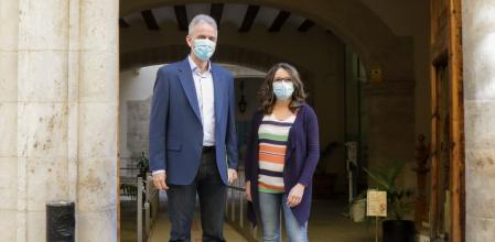 Los vicepresidentes Héctor Illueca y Mónica Oltra, en su reunión de este martes.