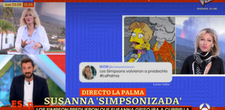 Susanna Griso es comparada con una escena de Los Simpsons