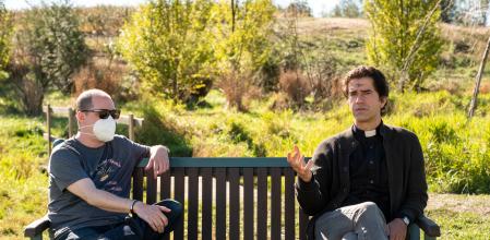 Mike Flanagan en una imagen del rodaje.