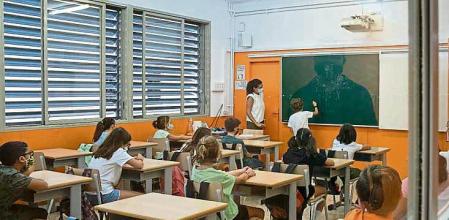 Primer dia de colegio en la escuela Londres-Clase de quinto A en escuela instituto Londres que por primer año se ha convertido en pública- Foto Ana Jiménez