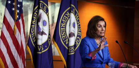 WASHINGTON, DC - SEPTEMBER 30: U.S. Speaker of the House Rep. Nancy Pelosi (D-CA) speaks during a weekly news conference at the U.S. Capitol September 30, 2021 in Washington, DC. Pelosi answered questions about Democrats' efforts to pass President Biden's Build Back Better legislation. The Senate is scheduled to vote on a stopgap funding bill to avert a government shutdown this morning. Alex Wong/Getty Images/AFP == FOR NEWSPAPERS, INTERNET, TELCOS & TELEVISION USE ONLY ==