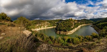 La luz de la tarde en el meandro del Ter.