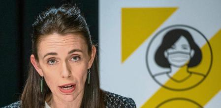 New Zealand Prime Minister Jacinda Ardern addresses a post-Cabinet press conference at Parliament in Wellington, New Zealand, Monday, Oct. 4, 2021. New Zealand's government has acknowledged what most other countries did long ago, It can no longer completely get rid of the coronavirus. (Mark Mitchell/Pool Photo via AP)