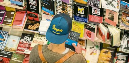 Librerias el dia anterior a Sant Jordi Barcelona.