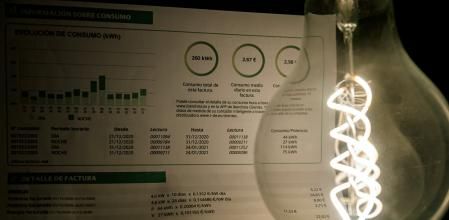 Imagen de una factura de la luz de una vivienda