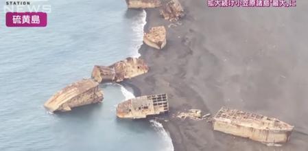 Así emergen los barcos hundidos en la II Guerra Mundial de las profundidades del mar en Japón<br>