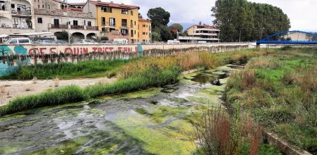 Río Ges con falta de agua.