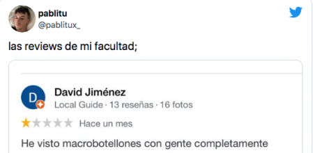 Comparte la reseña más salvaje de su universidad y arrasa en Twitter con historias hilarantes
