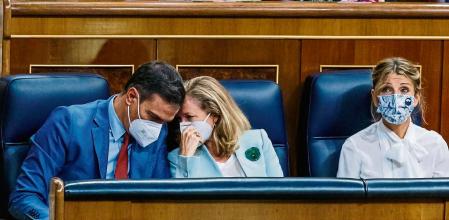 Pleno en el Congreso de los Diputados contro al gobierno Pedro Sanchez Nadia Calviño Yolanda Diaz